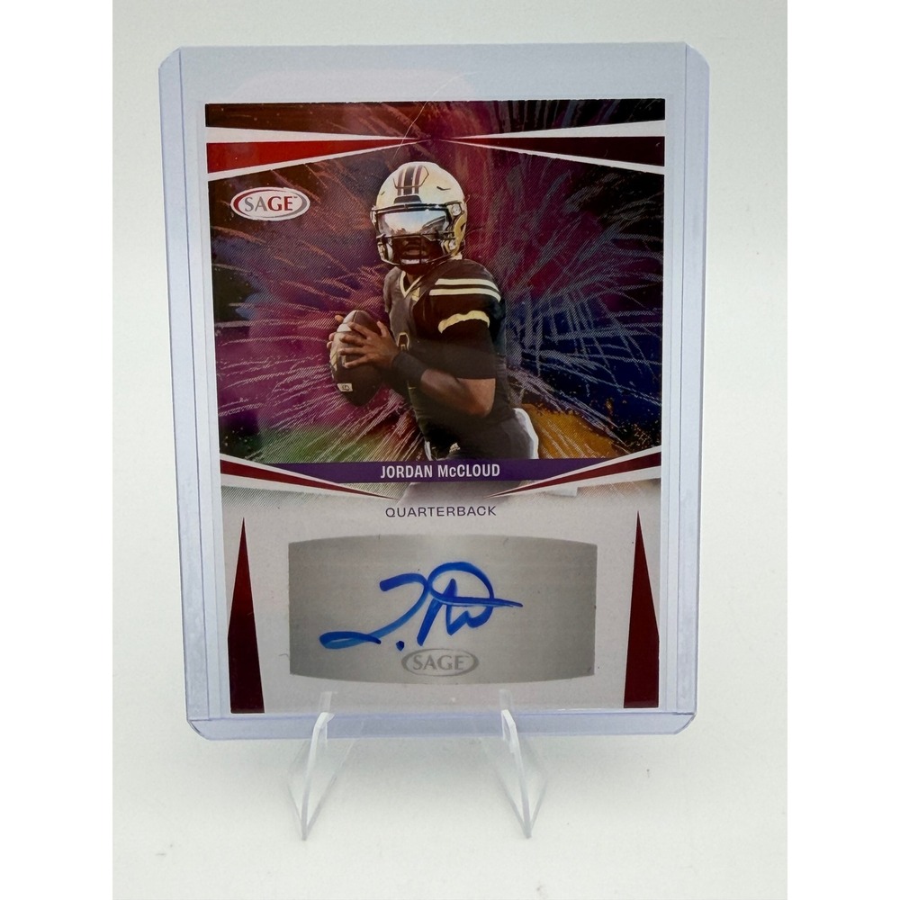2025 SAGE Jordan McCloud Autograph Texas State QB Signed Card A-JM3